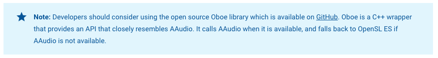 Oboe Android Audio